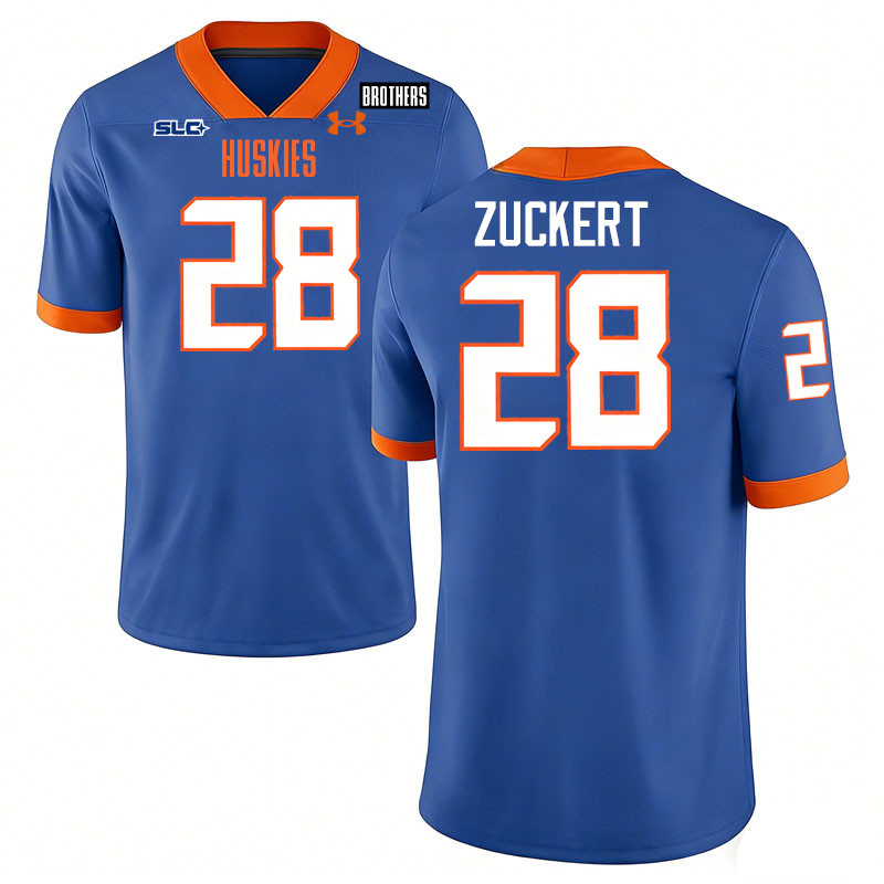 Houston Christian Huskies #28 Ryan Zuckert College Football Jerseys,Uniforms-Blue